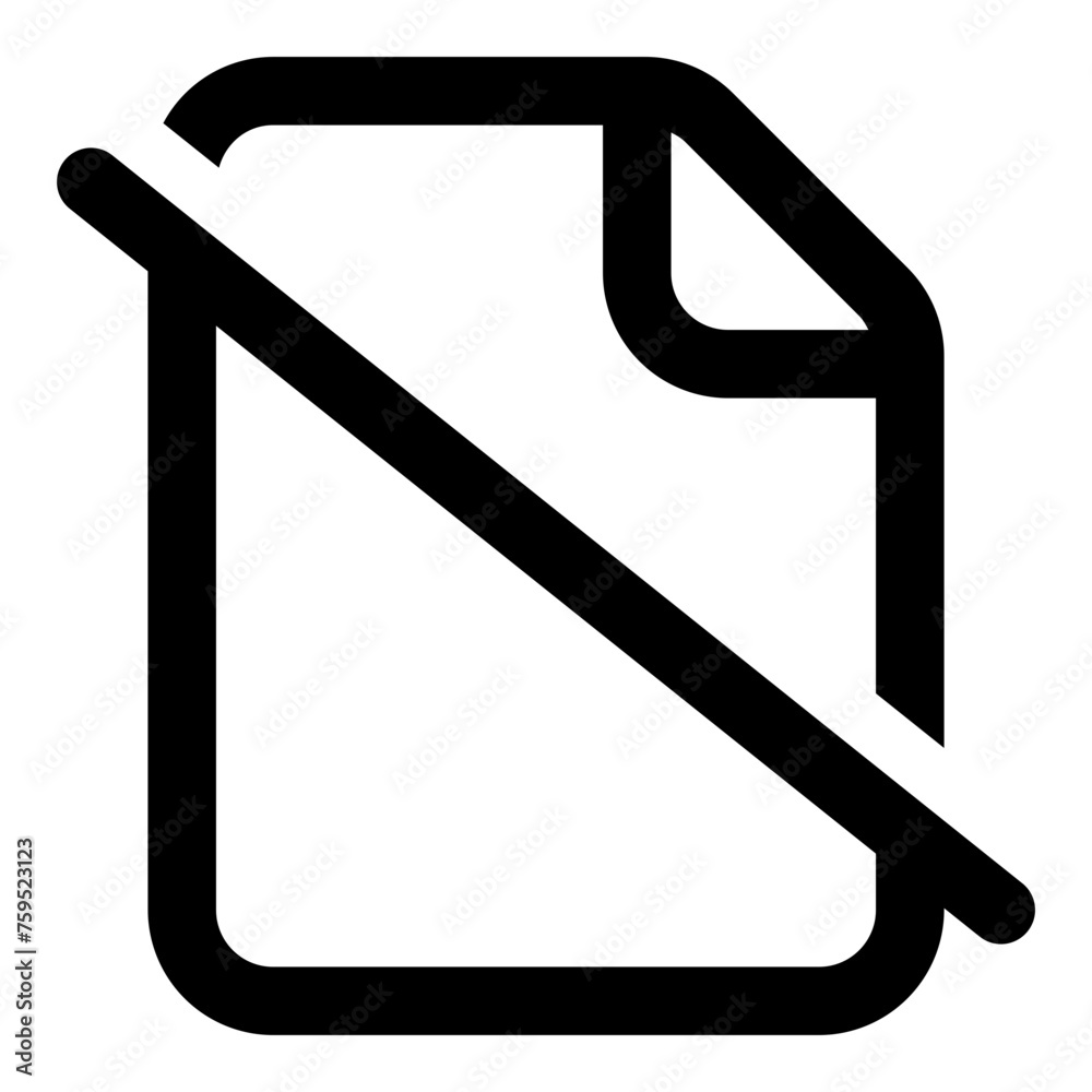 Broken file icon in outline style. Simple document vector illustration — pixel-perfect icon. Broken file icon in outline style. Simple document vector illustration — pixel-perfect icon.