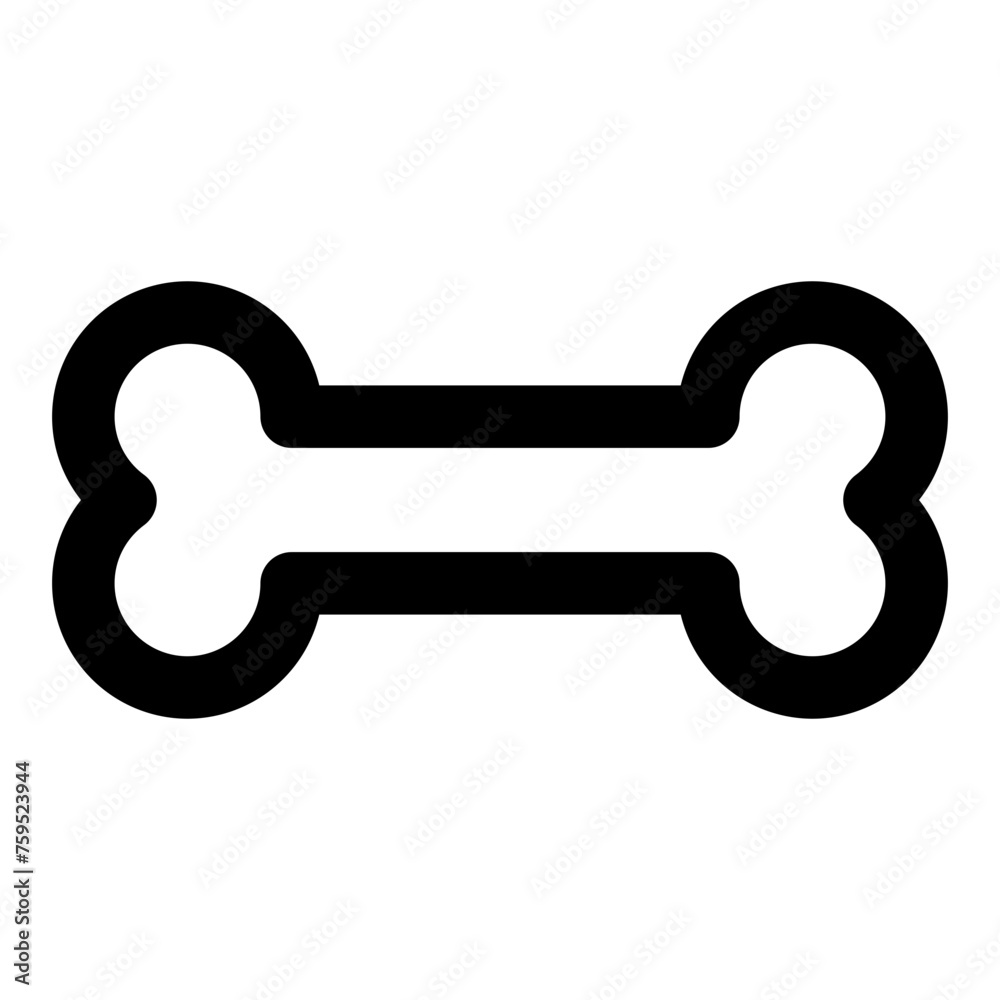 Bone icon in outline style. Simple dog food vector illustration — pixel-perfect icon. Bone icon in outline style. Simple dog food vector illustration — pixel-perfect icon.