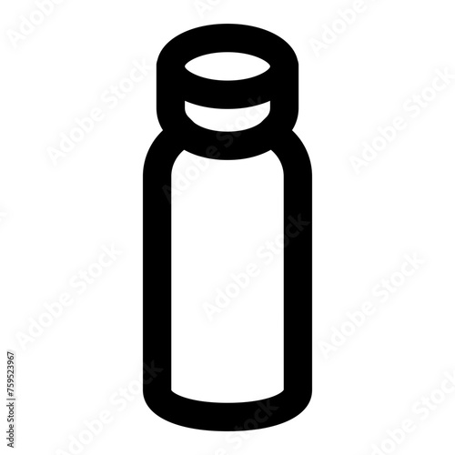 Tumbler bottle icon in outline style. Simple drinkware vector illustration — pixel-perfect icon.