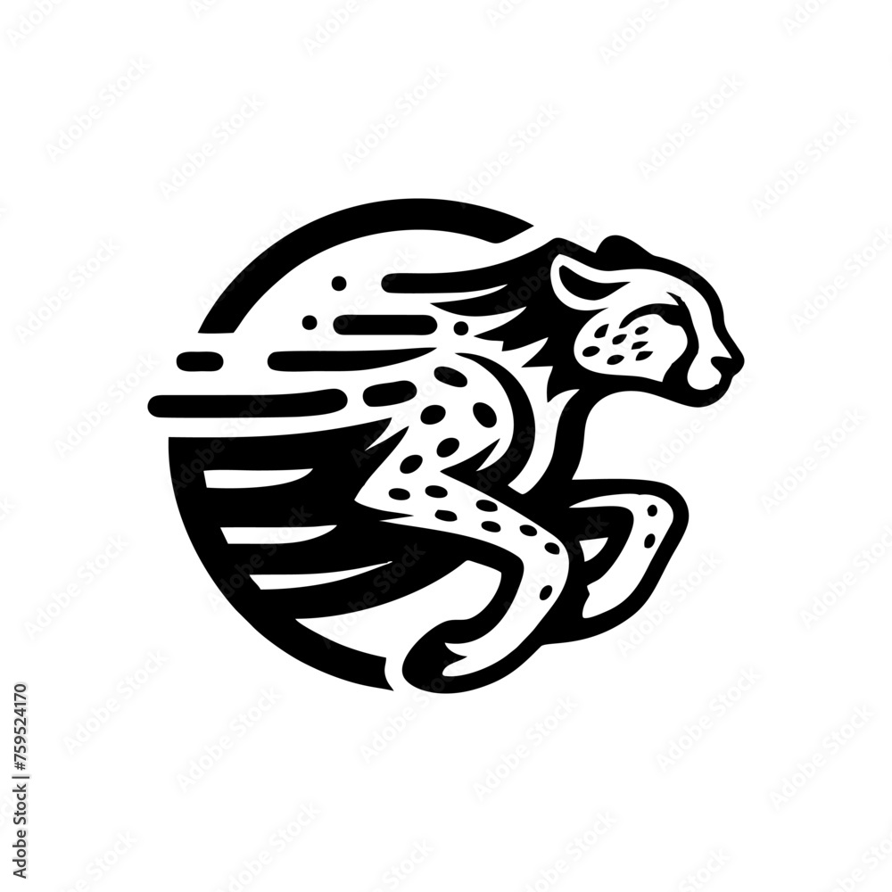 fast running cheetah animal vector logo. cheetah logo design fast running cheetah animal vector logo. cheetah logo design