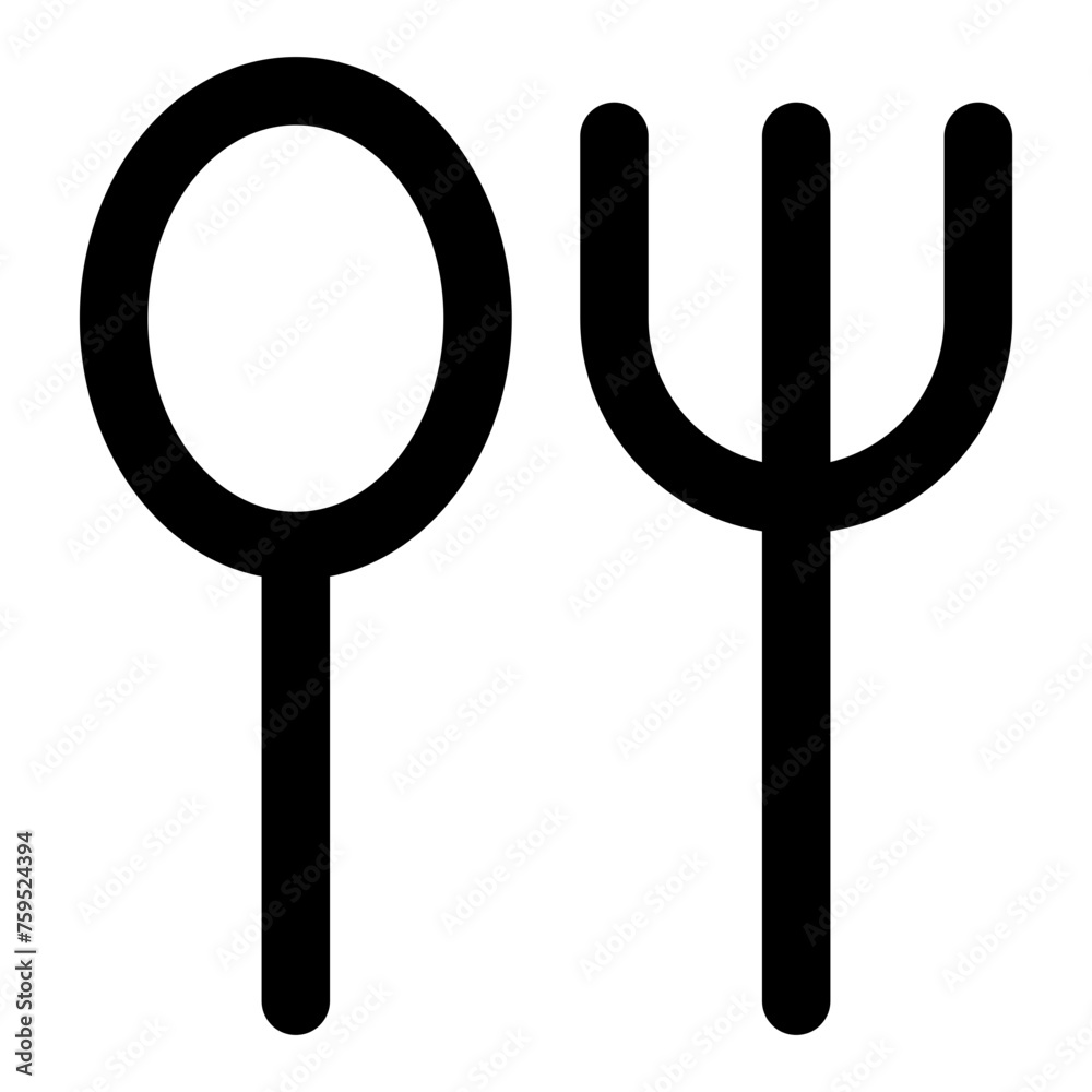 Spoon fork icon in outline style. Simple eat vector illustration — pixel-perfect icon. Spoon fork icon in outline style. Simple eat vector illustration — pixel-perfect icon.