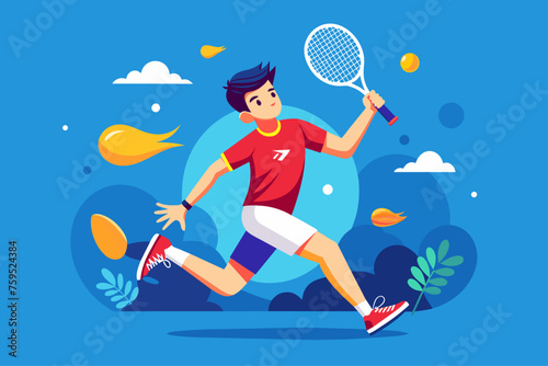 badminton men sport background is