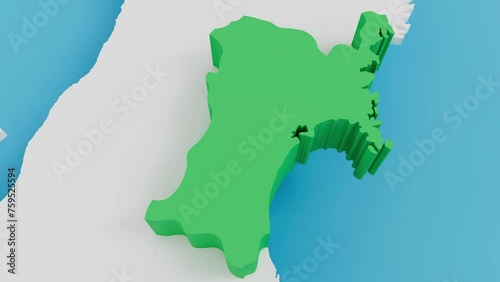 宮城県　地図　ズームアップ