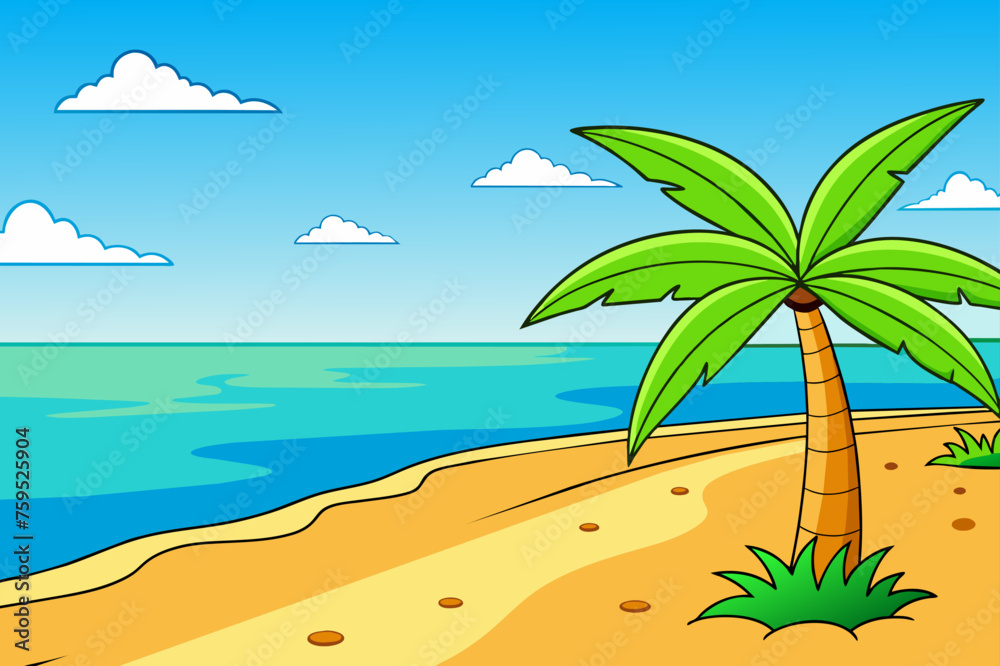 Obraz premium beach background is tree