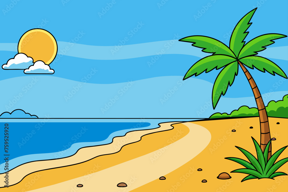 Obraz premium beach background is tree