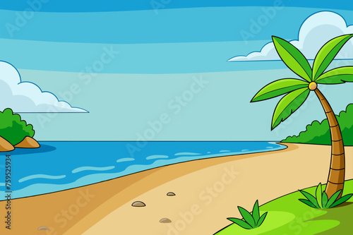 beach background is tree