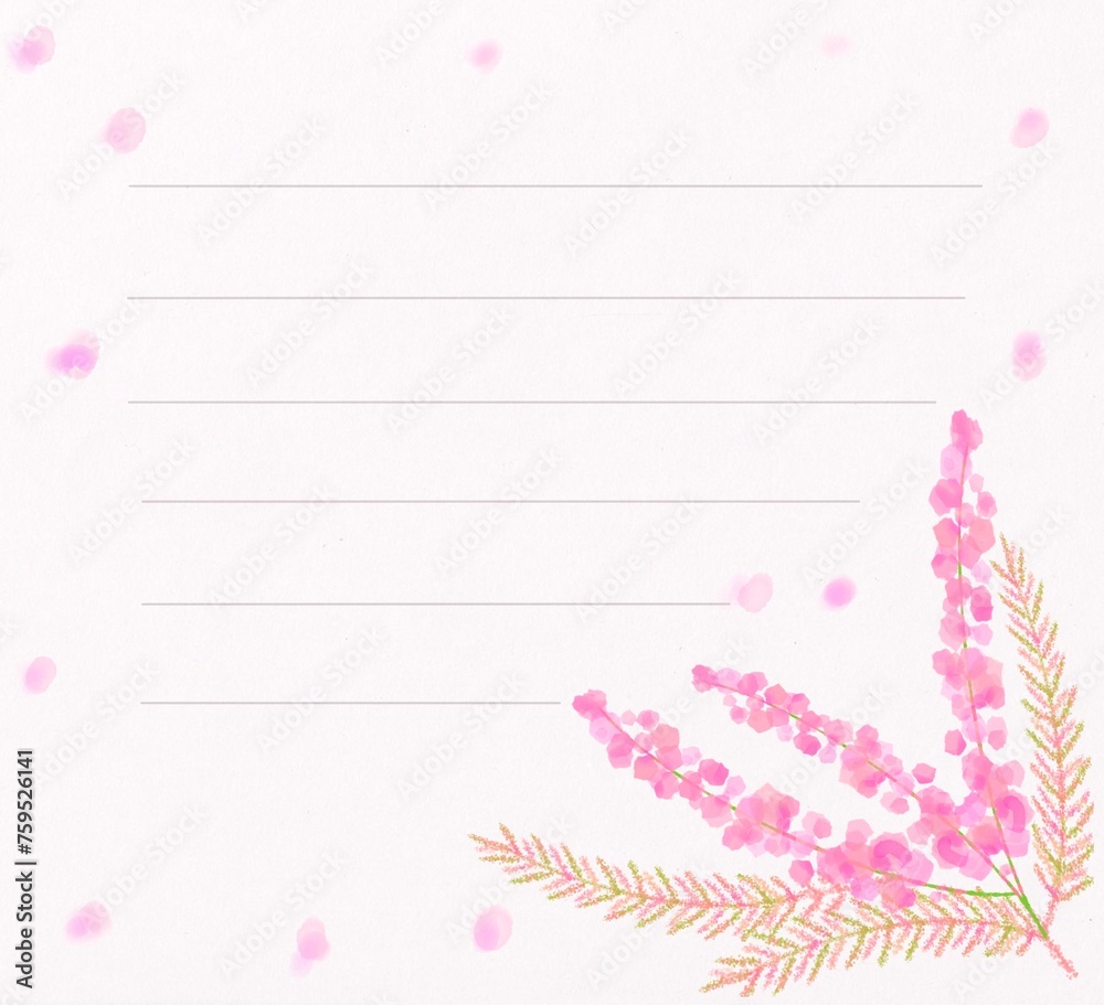 花のメッセージカード ピンク 花のメッセージカード ピンク