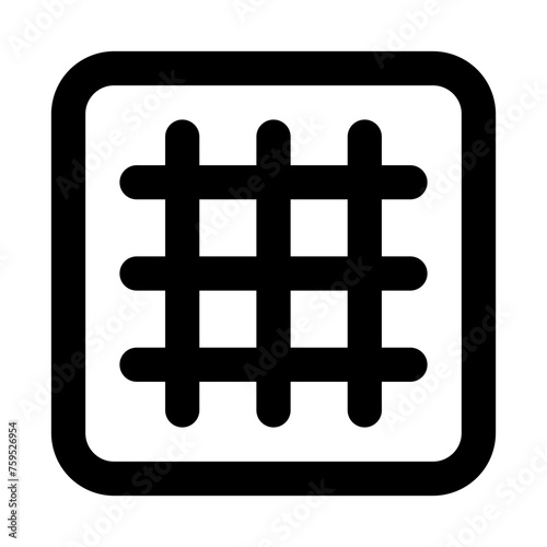 Board game icon in outline style. Simple grid vector illustration — pixel-perfect icon.