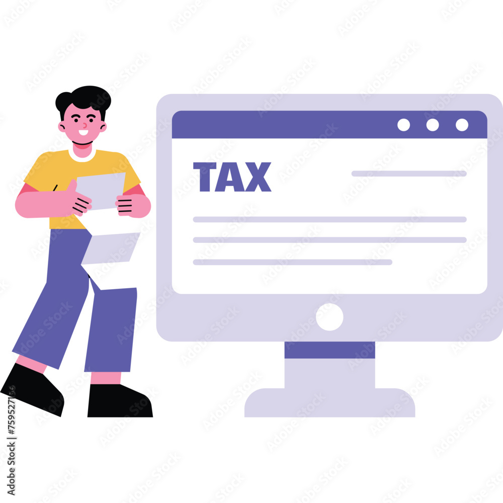 Man Filing Taxes