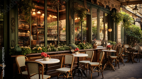 Vintage Parisian Cafe .. © Black