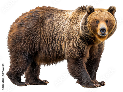 Majestic brown bear standing, cut out - stock png. © Mr. Stocker