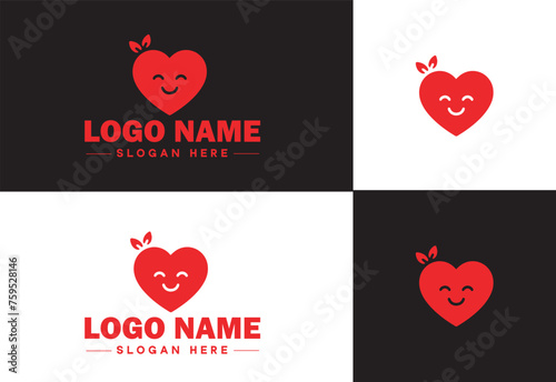 Heart logo valentines day vector art icon graphics for health icon heart logo template