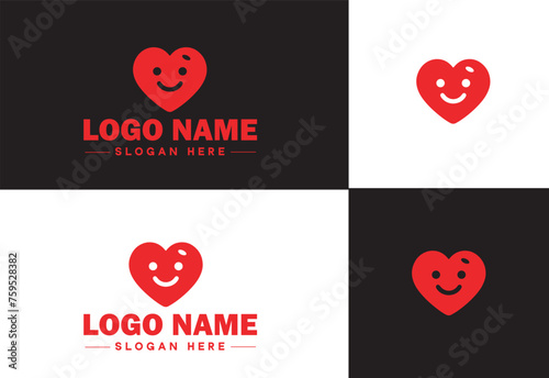 Heart logo valentines day vector art icon graphics for health icon heart logo template