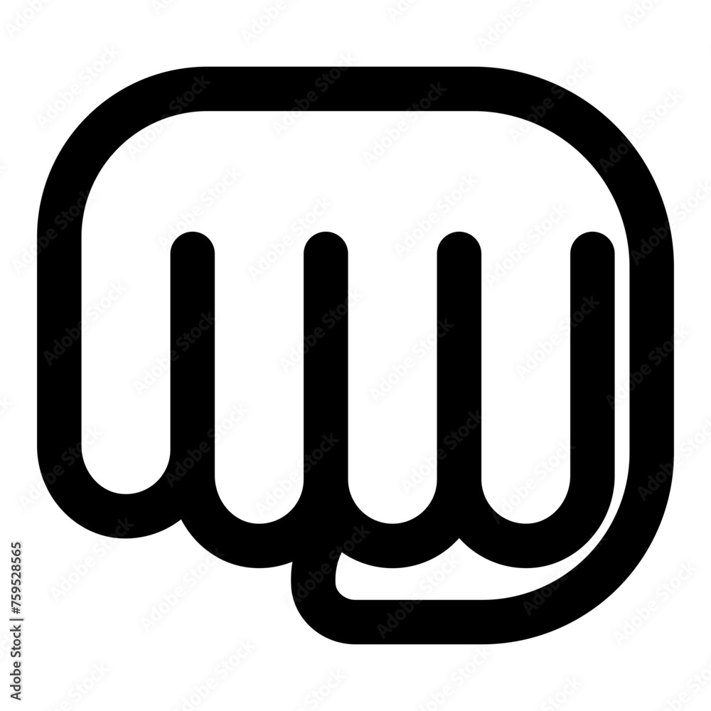 Hand fist icon in outline style. Simple gesture vector illustration — pixel-perfect icon. Hand fist icon in outline style. Simple gesture vector illustration — pixel-perfect icon.