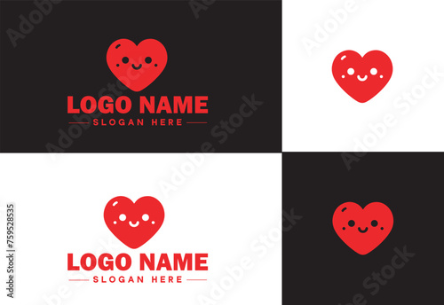 Heart logo valentines day vector art icon graphics for health icon heart logo template