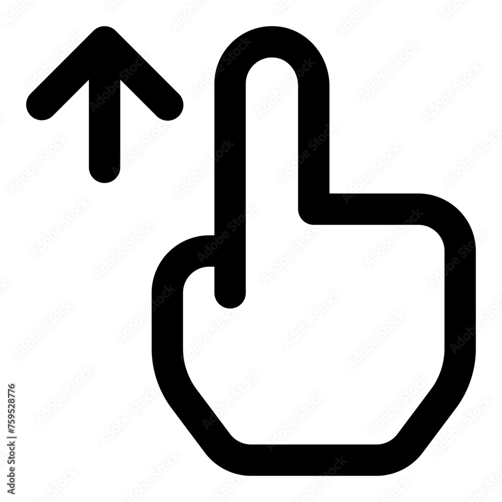 Hand pointing up icon in outline style. Simple gesture vector illustration — pixel-perfect icon. Hand pointing up icon in outline style. Simple gesture vector illustration — pixel-perfect icon.