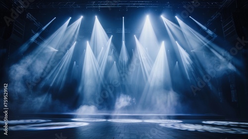 Modern dance stage light background with spotlight illuminated for modern dance production stage