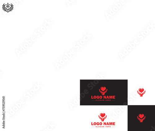 Heart logo valentines day vector art icon graphics for health icon heart logo template