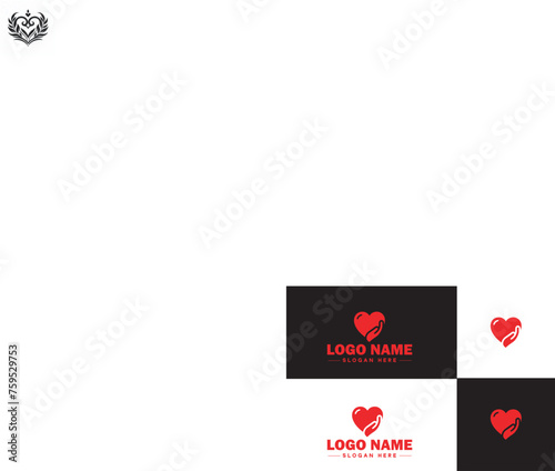 Heart logo valentines day vector art icon graphics for health icon heart logo template