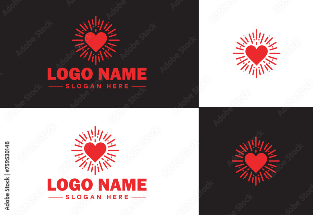 Heart logo valentines day vector art icon graphics for health icon heart logo template Heart logo valentines day vector art icon graphics for health icon heart logo template