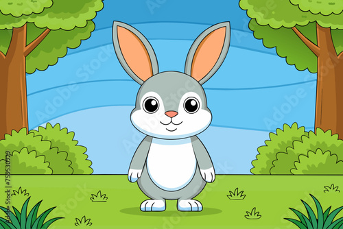 bunny cute background is tree