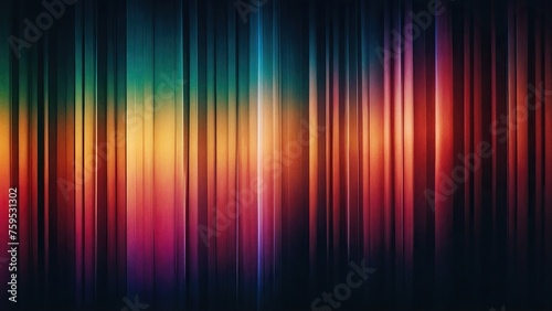 This abstract artwork evokes retro vibes through vibrant gradients and textured layers. Its modern, abstract background integrates various shapes and photographic elements with grain effects.