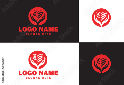 Heart logo valentines day vector art icon graphics for health icon heart logo template