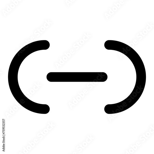 Hyperlink icon in outline style. Simple link vector illustration — pixel-perfect icon.