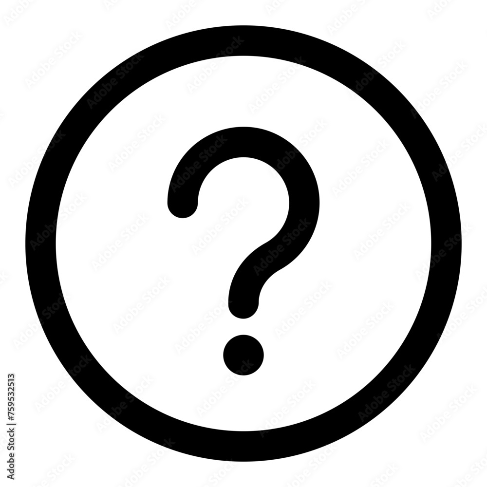 Question mark icon in outline style. Simple inquiry symbol vector illustration — pixel-perfect icon. Question mark icon in outline style. Simple inquiry symbol vector illustration — pixel-perfect icon.