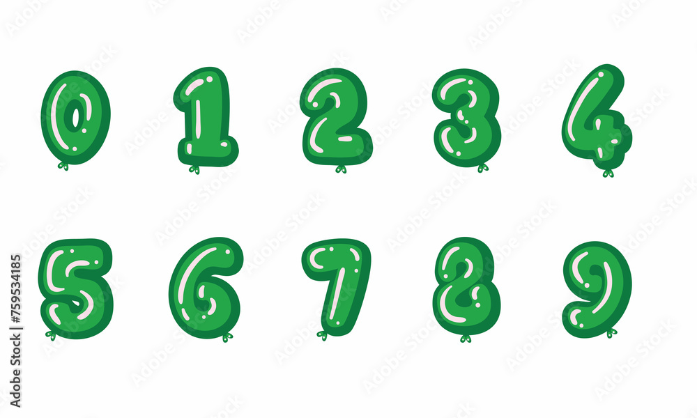 Green Color 0-9 Counting Number Set, Collection of 0-9 Counting white Background JPG Green Color 0-9 Counting Number Set, Collection of 0-9 Counting white Background JPG
