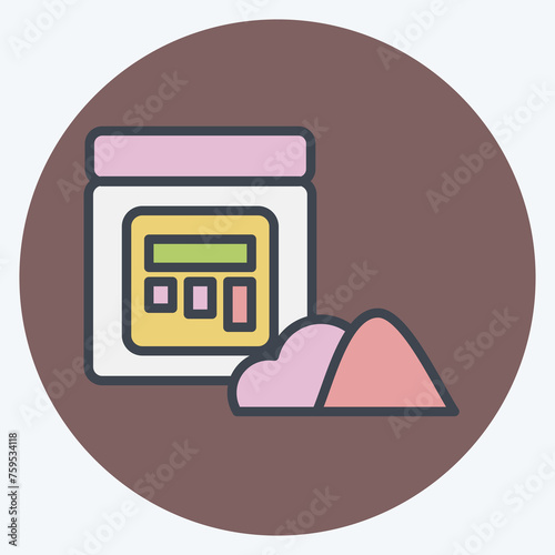 Icon Glitter Make Up. related to Cosmetic symbol. color mate style. simple design editable. simple illustration