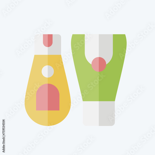 Icon BB Cream. related to Cosmetic symbol. flat style. simple design editable. simple illustration