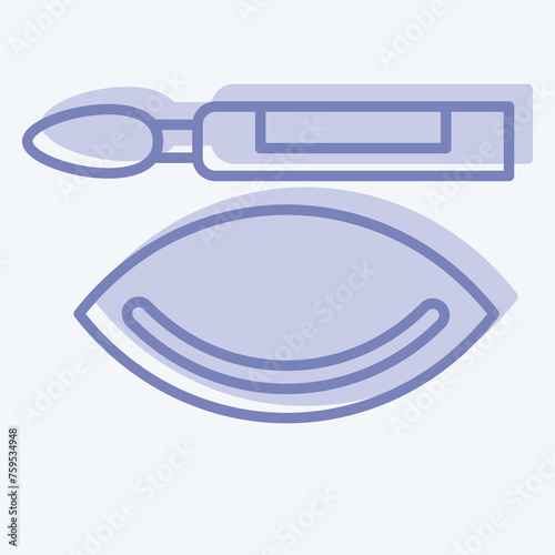 Icon Eyeliner. related to Cosmetic symbol. two tone style. simple design editable. simple illustration