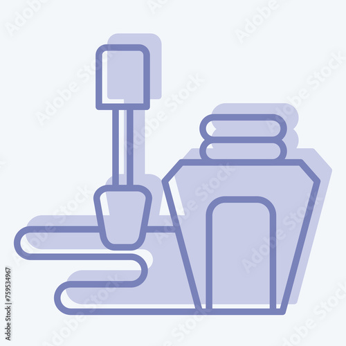 Icon Foundation. related to Cosmetic symbol. two tone style. simple design editable. simple illustration