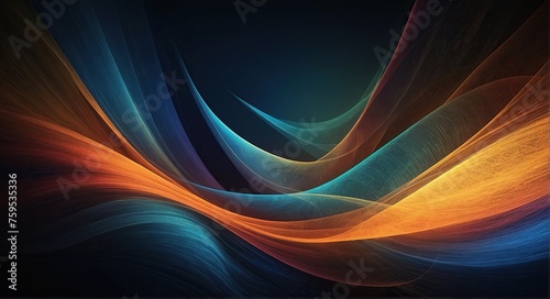 This abstract artwork evokes retro vibes through vibrant gradients and textured layers. Its modern, abstract background integrates various shapes and photographic elements with grain effects.