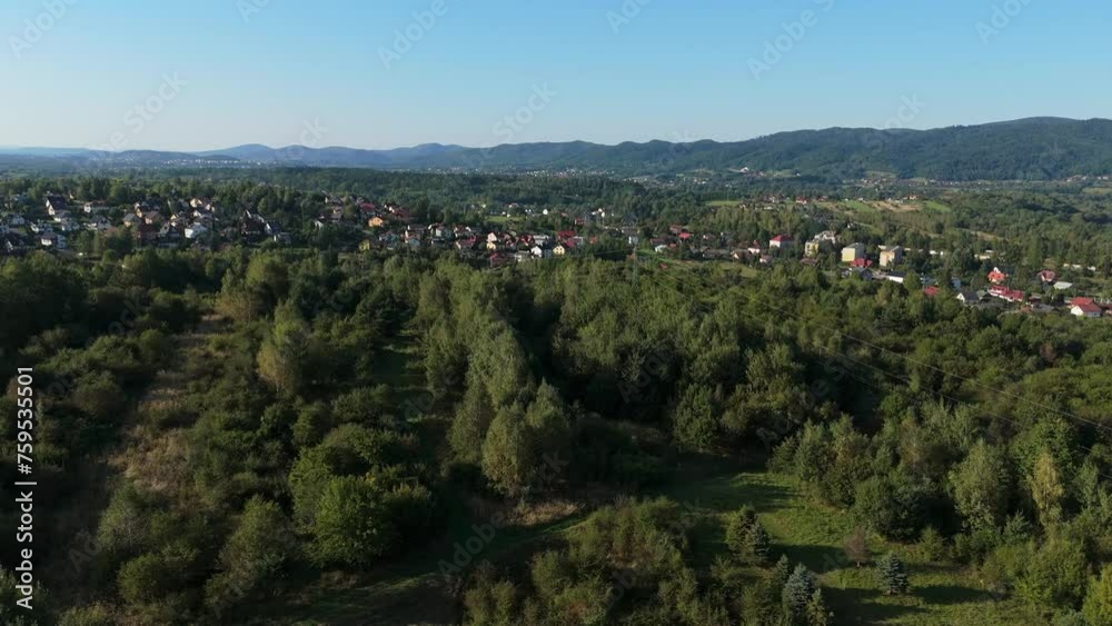Beautiful Landscape Mountains Bieszczady Zagorz Aerial View Poland Beautiful Landscape Mountains Bieszczady Zagorz Aerial View Poland