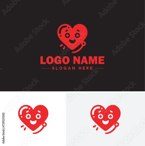 Heart logo valentines day vector art icon graphics for health icon heart logo template