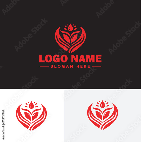 Heart logo valentines day vector art icon graphics for health icon heart logo template