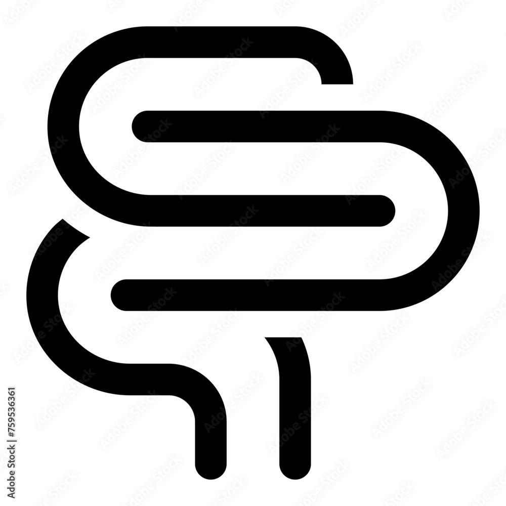 Intestine icon in outline style. Simple gut vector illustration — pixel-perfect icon. Intestine icon in outline style. Simple gut vector illustration — pixel-perfect icon.