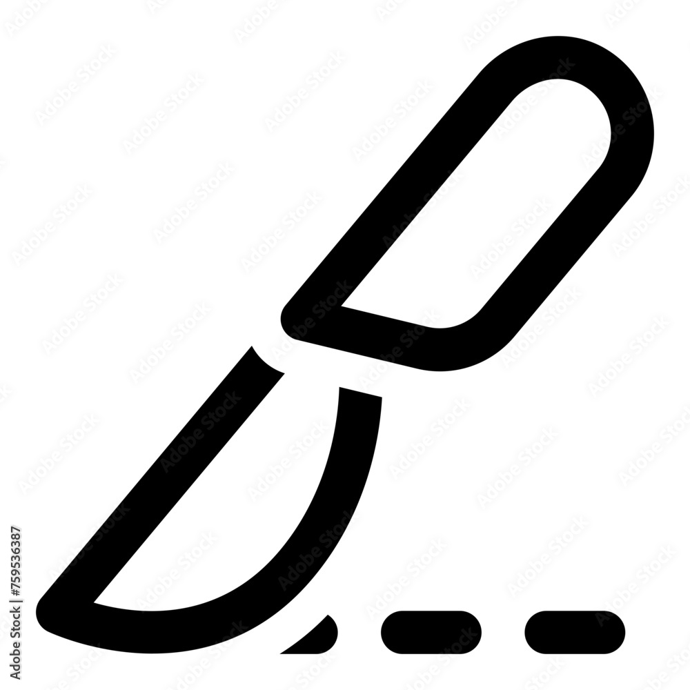 Scalpel icon in outline style. Simple medical knife vector illustration — pixel-perfect icon. Scalpel icon in outline style. Simple medical knife vector illustration — pixel-perfect icon.