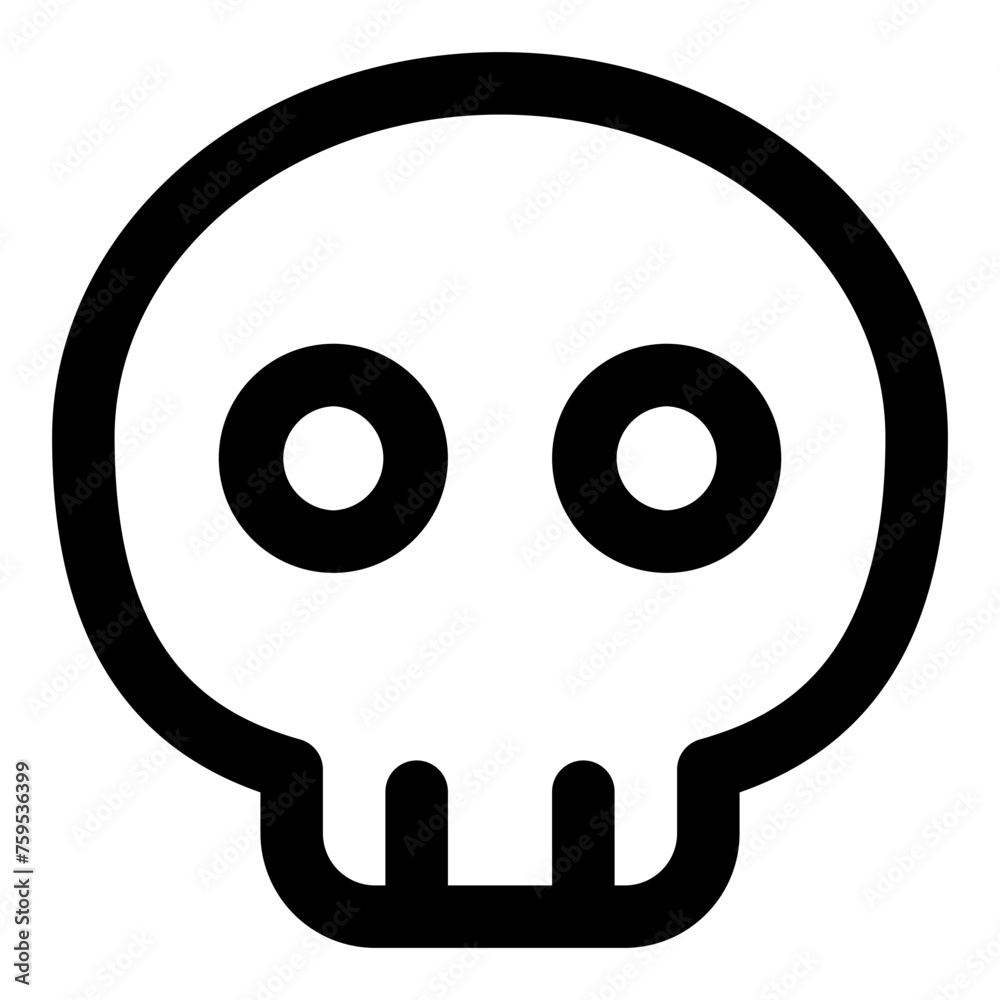 Skull icon in outline style. Simple death vector illustration — pixel-perfect icon. Skull icon in outline style. Simple death vector illustration — pixel-perfect icon.