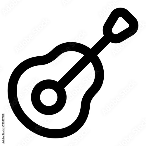 Guitar line icon vector