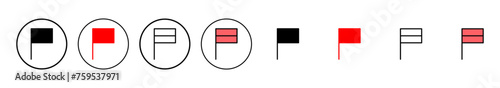 Flag icon vector illustration. Gps location pin map. Location marker symbol.