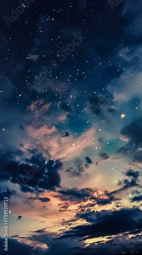 A watercolor night sky serenades your mobile screen with subtle shades of midnight elegance. ,mobile phone wallpaper