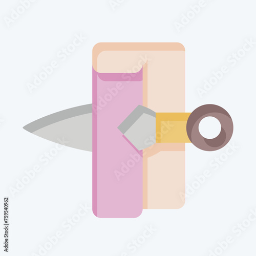 Icon Epistle. related to Ninja symbol. flat style. simple design editable. simple illustration