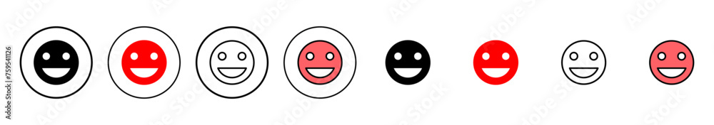 Fototapeta premium smile icon vector illustration. smile emoticon icon. feedback sign and symbol