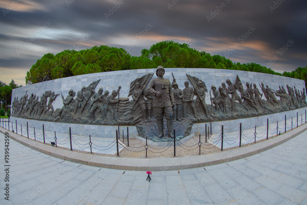 Çanakkale Martyrs' Memorial military cemetery is a war monument ...