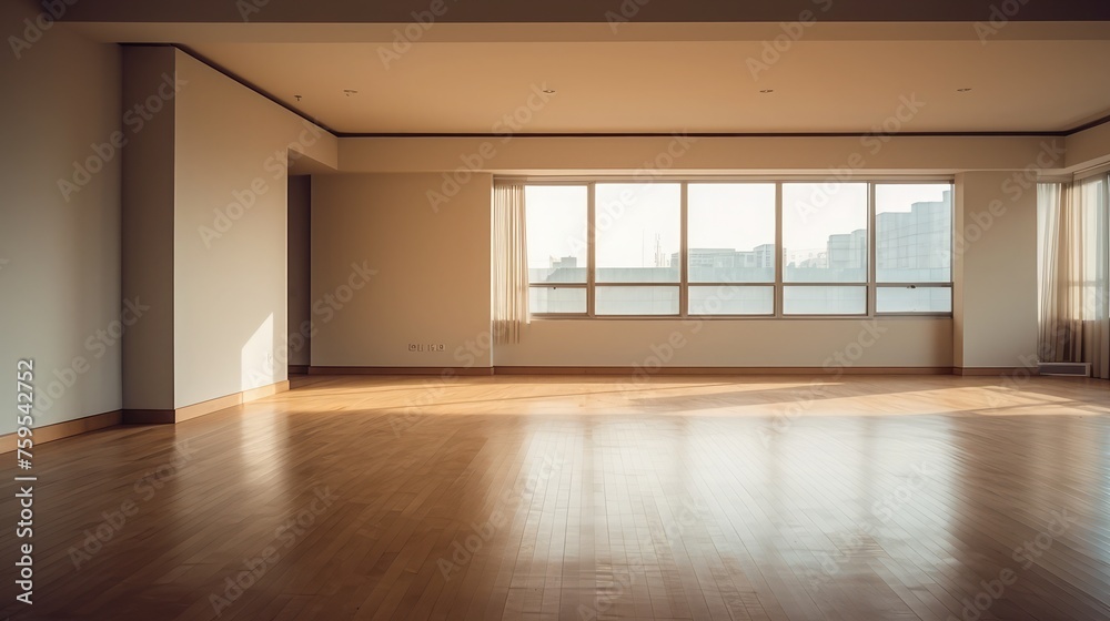 Fototapeta premium interior modern empty flat, apartment nobody inside