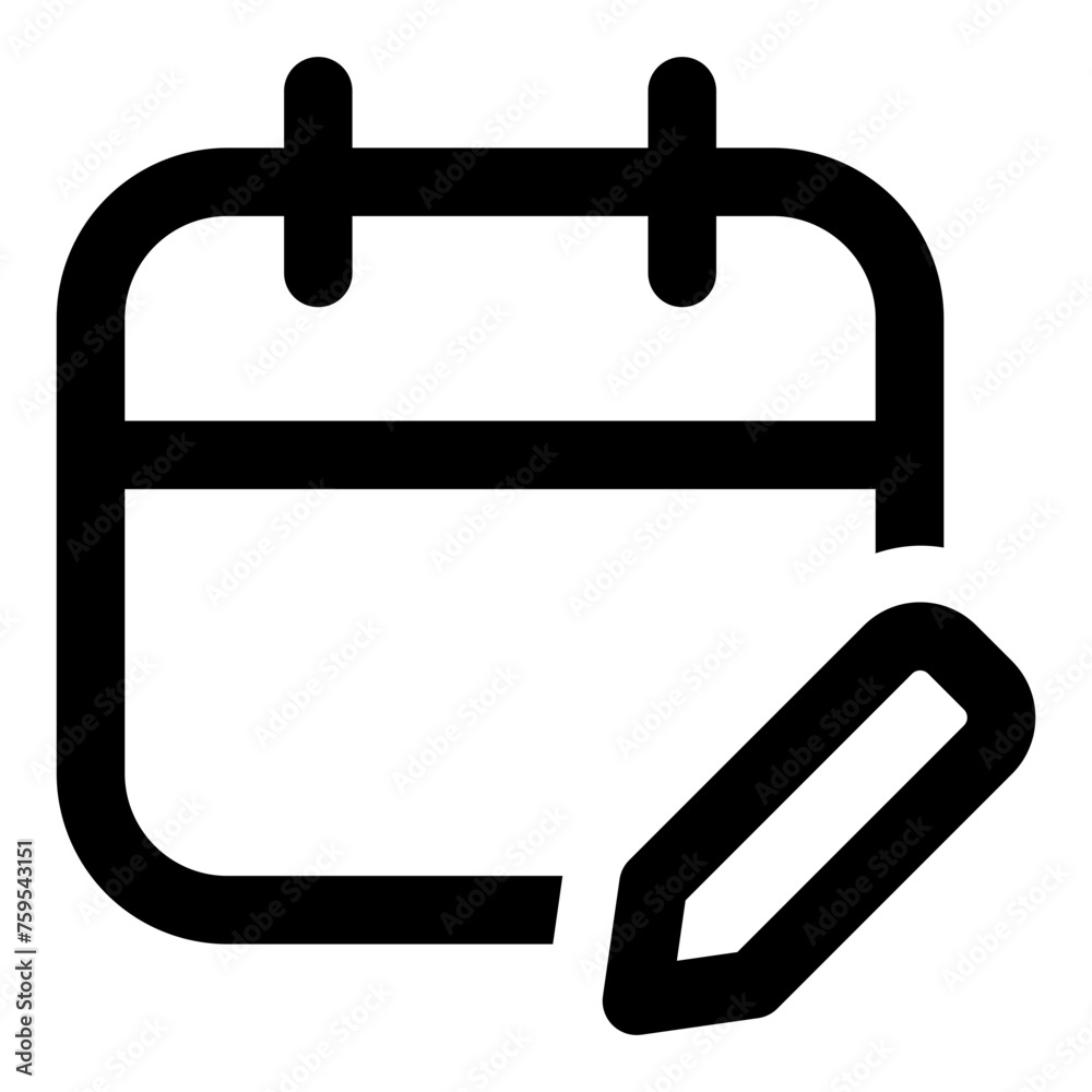 Calendar pencil icon in line vector. Simple date outline vector icons — Pixel perfect icon. Calendar pencil icon in line vector. Simple date outline vector icons — Pixel perfect icon.