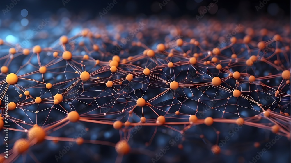 backdrop derived from nerve cells or neural networks that are active in connection to one other. neurology and the nervous system. - obrazy, fototapety, plakaty 